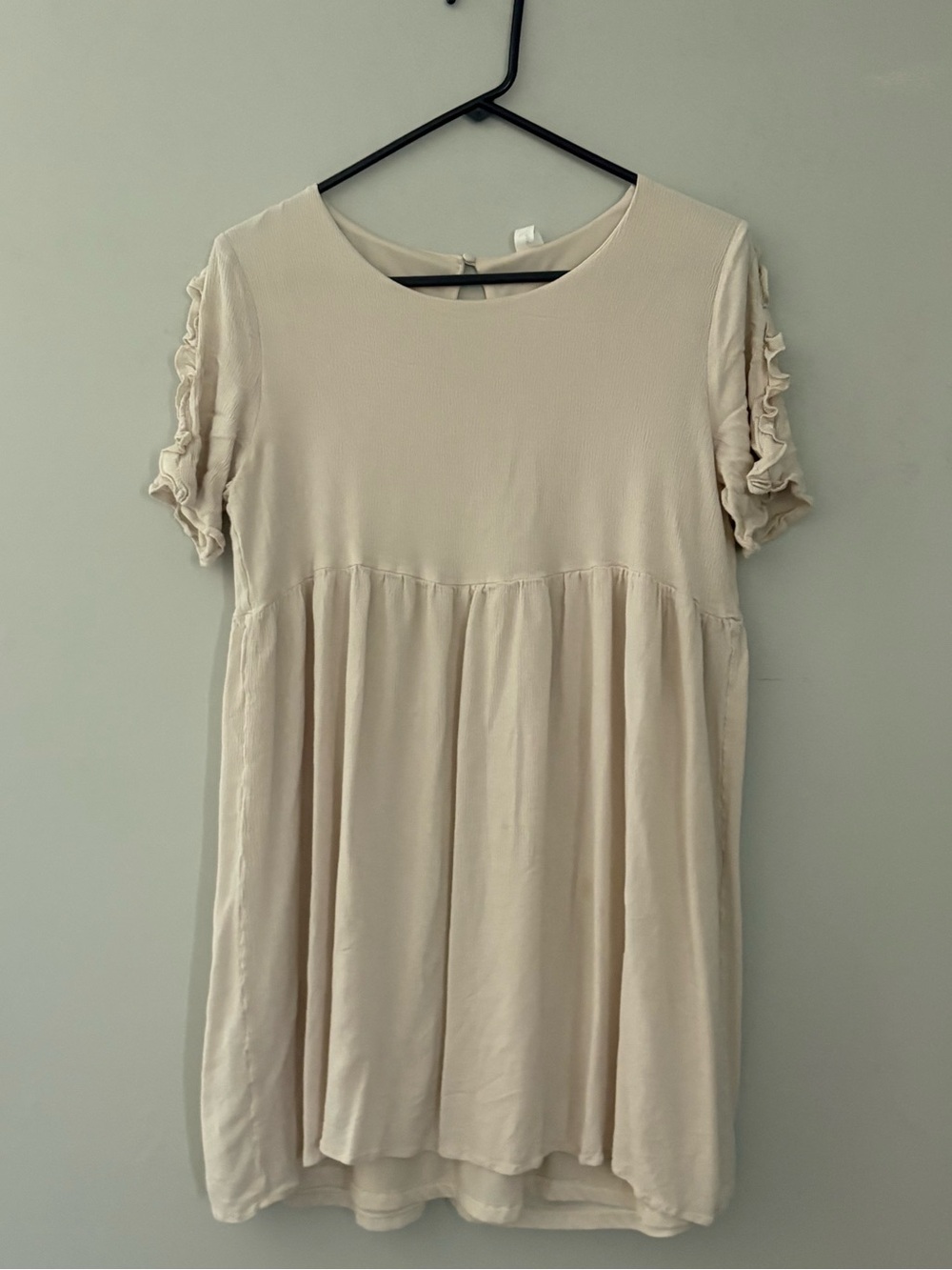 Love Cream Ruffle Sleeve Babydoll Tunic